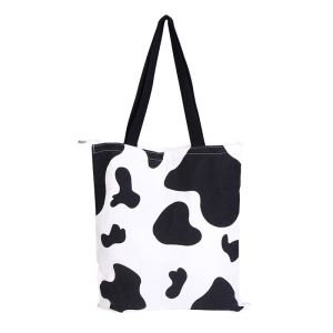 China Creative Printing White Women Beach Bag , Hand Travel Shpping Canvas Tote Bags on sale