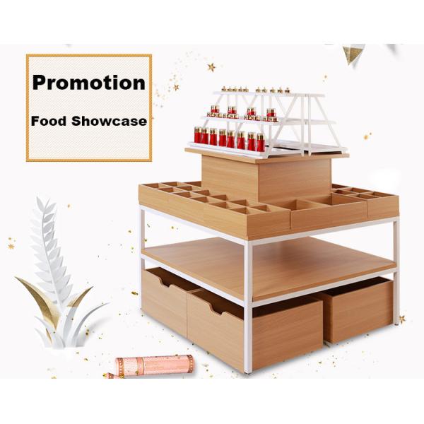 Quality Modern Style Food Store Shelving Shop Display Tables 1000*1000*1350mm wholesale