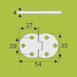 foldable table concealed hinge Zinc alloy hinges with Nickel finish