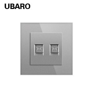 RJ11 Dual Cable Socket Accessories Tempered Glass Panel