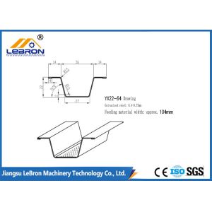 Galvanized Steel 16 Stations 18m/Min Keel Roll Forming Machine