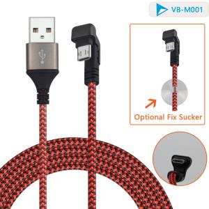 Cheap Micro USB Cable 90 Degree Angle U I Shape Dual Color Android Mobile Phones Support for sale