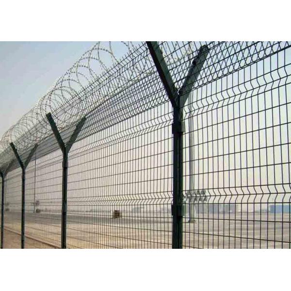 Quality Y Shaped Post 1030mm Height Airport Security Fence With Barbed Wire wholesale