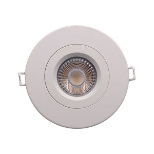 Matt White Tri Colour Dimmable LED Downlight , Gimbal LED Downlight AC12V