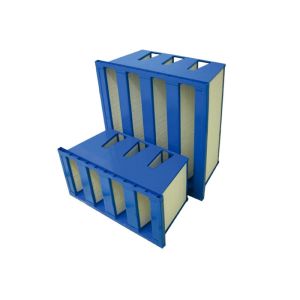 High Efficiency F6 - F9 V Bank Filter With Gig Air Volume / Rigid Air Filter