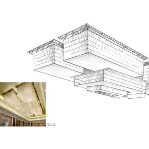 Large Size Rectangle Custom Modern LED Gloss K9 Engineering Entrance Hall Hotel