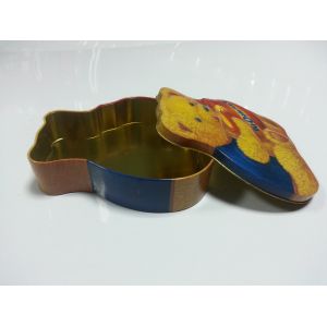 Custom Tin Candy Containers , Bear-Shaped Candy Packaging Box