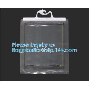 Biodegradable Compostable Hanger Hook Handle Bag For Underwear Clothes, Rigid