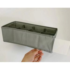 Rectangular Foldable Plastic Box Lightweight Plastic Divider Box Gray