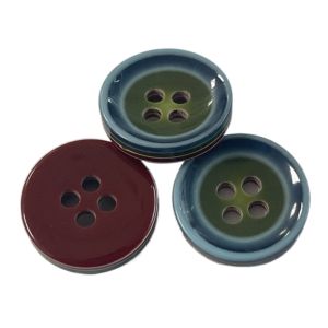 Fancy Eight Layers Colorful 4 Hole Plastic Buttons In 28L For Garment Accessorie