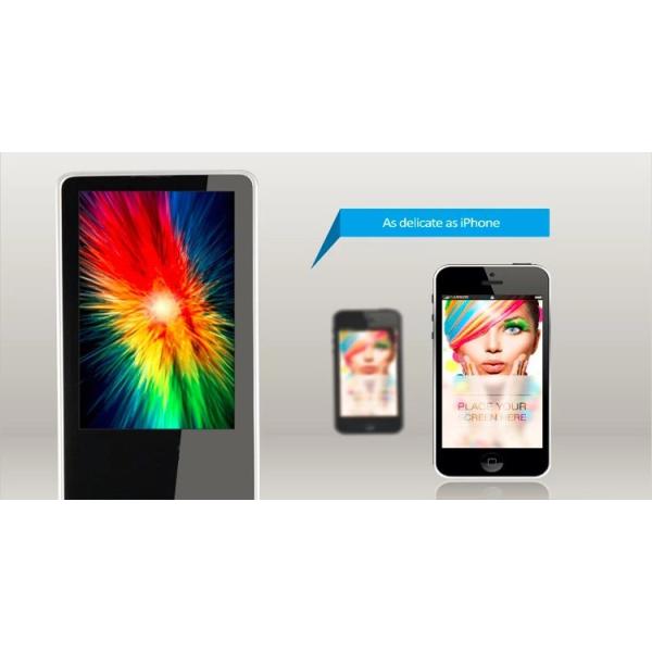 Coffee Shop Capacitive Interactive Touch Screen Kiosk 21.5 Inch Free Standing With Magazine Holder