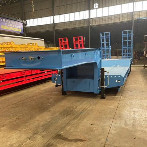 3 Axles 80/100 Ton Hydraulic Detachable Gooseneck Lowboy Trailer With Air