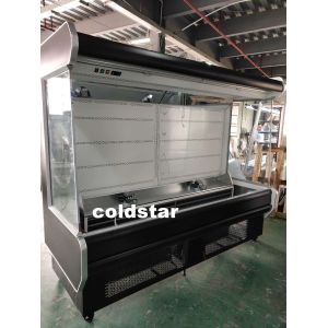 Commercial Multi Deck Upright Air Curtain Open Beverage Display Chiller