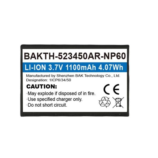 Quality 1200mAh Lithium Ion Battery Pack 523450A NP60 For Camera Marketing wholesale