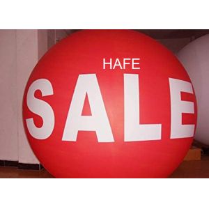 Custom 3m/10ft Helium Ads Balloons With White Or RGB Light Used At A Trade Fair