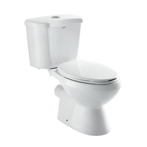 Quality Sanitary Ware Two Piece Toilets , P Tray Ceramic Water Closet wholesale