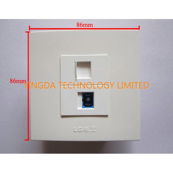 Flame Retardant Network RJ45 Optical Fiber Cable Outlet , Wall Socket Panel SC