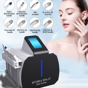 New 8 in 1 Hydrogen Facial Machine Diamond Dermabrasion Skin Scrubber EM RF Bio