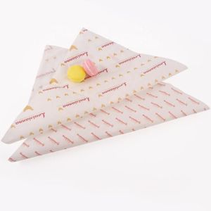 Food grade printing burger wrapping tissue paper grease resistant food safe