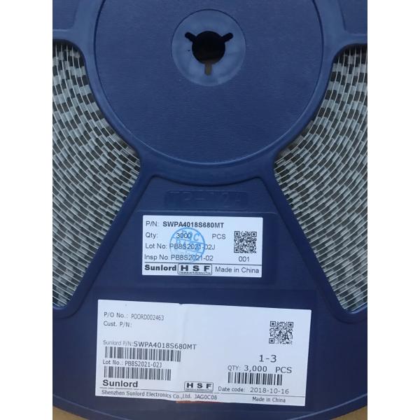SWPA4018S680MT 68μH Power Inductor 4x4.8mm 3.2A Sat Current 90mΩ DCR, -40°C~+125