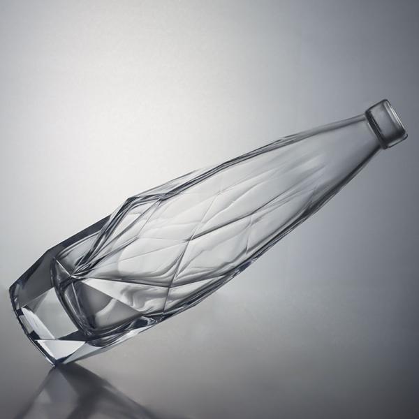 Beverage Industry Engraved Glass Liquor Bottle with Cork Stopper Elegant and Durable