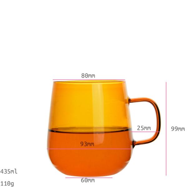 Colored High Borosilicate Tumbler Drinking Glasses