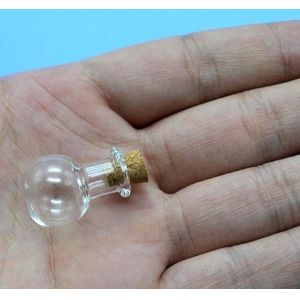 Small Mini Glass Bottles Jars With Cork Stoppers.Wishing Bottle Drifting Bottle