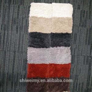 Plain color tufted shaggy polyester area carpet for home