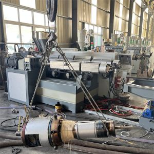 China 110mm Od Double Wall Corrugated Pipe Machine with 5-6m/min Speed and Water Cooling on sale