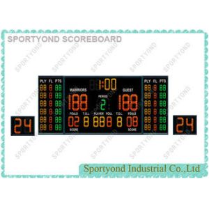Cheap Magnetic Indoor Game Electronic Basketball Scoreboard with Double 24s Shot Clocks and Time Display for sale
