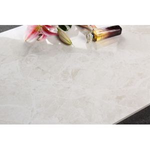 Braccia Beige Marble Look Porcelain Tile Smooth Texture Three Dimensional