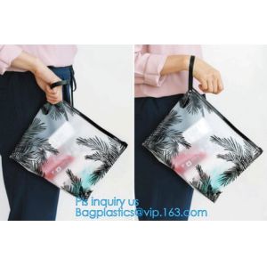 slider bags frosted EVA zipper packaging bag for garment/clothing/apparel, stand