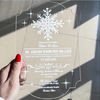 China Silk Screen Snowflake Wedding Invitations , Acrylic Wedding Invitations on sale