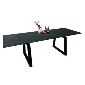 Commerical Extension Dining Table , Heat Resistant Black Extension Table