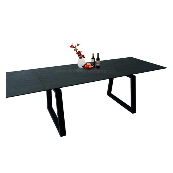 Quality Commerical Extension Dining Table , Heat Resistant Black Extension Table wholesale