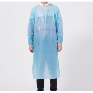 CPE isolation gown disposable plastic apron with long sleeves