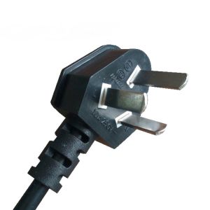 China 3-pin right angle plug with CCC approval power cables