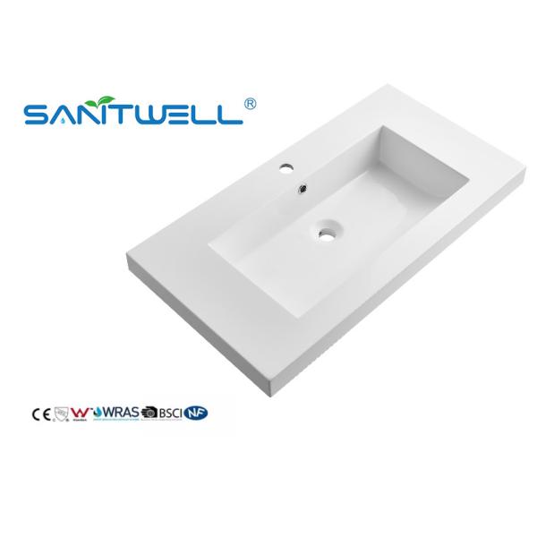 SWM900 Good Sale China Suppliers Artificial Stone Basins Rectangle Shape Easy