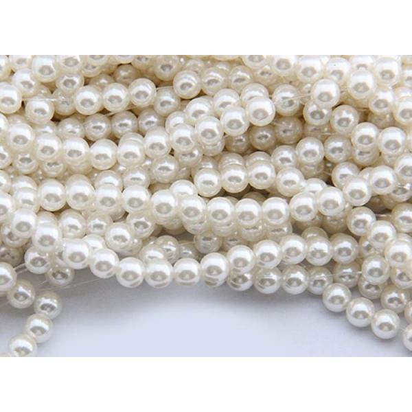 Quality Whtie Color  3mm -30mm  Round ABS Plastic Bead Imitation Pearls Strand wholesale