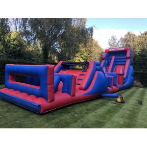 Lead Free Inflatable Obstacle Courses 60ft With Slide