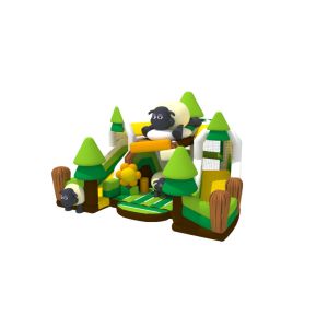 Children Inflatable Fun City Attractive Sheep Theme Inflatable Outside Amusing