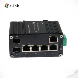 Industrial 4-Port 90W PoE++ Gigabit Switch with 1 RJ45 + 2 SFP -40~80°C