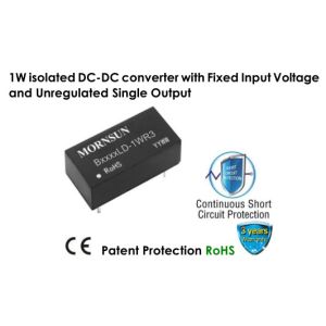 China 1W Isolated Converter DC DC With Fixed Input Voltage Unregulated Single Output on sale China 1W Isolated Converter DC DC With Fixed Input Voltage Unregulated Single Output on sale