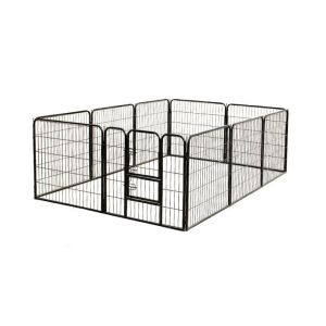 80x80cm x10pcs  Black Powder Coated Wire Mesh Small Size Dog Kennel,Pet Cages,Carriers & Houses,Welded Mesh