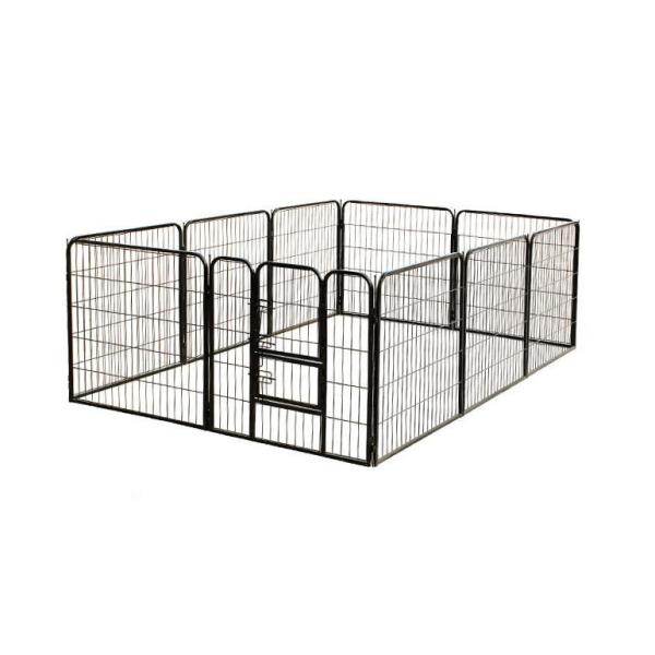 Quality 80x80cm x10pcs  Black Powder Coated Wire Mesh Small Size Dog Kennel,Pet Cages,Carriers & Houses,Welded Mesh wholesale