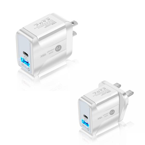 5V 3A 18W Apple Charger QC3.0 USB Type C Flame Retardant Materials