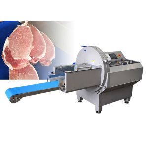China Industrial JY-25K Electronic Horizontal Meat Slicer With Conveyor Belt Outlet on sale