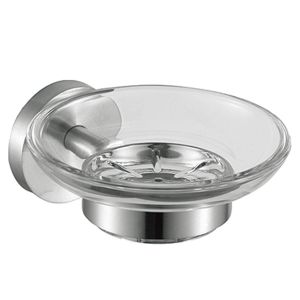 Cheap Bathroom Glass Soap Holder Hotel Wall Mounted Soap Bracket Polished for sale