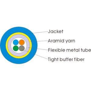 Home Armoured Blue 2.9mm (1core, 2core) Outer Diameter Optical Fiber Patch Cord