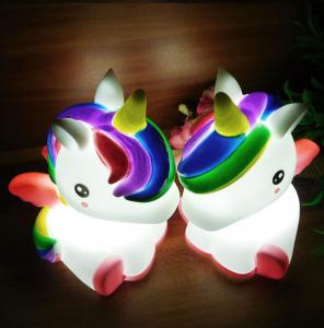 Cheap Novelty Toy Unicorn Night Light / Unicorn Led Light 7 Colors Change For Kids for sale